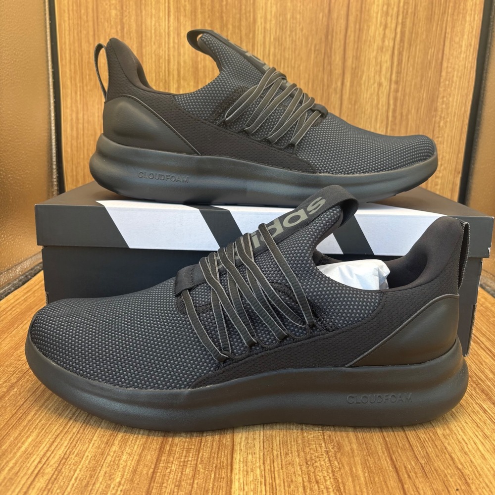 Adidas Lite Racer Adapt 7.0 Wide Mens 13 Black New IE8684 Slip On Cloudfoam